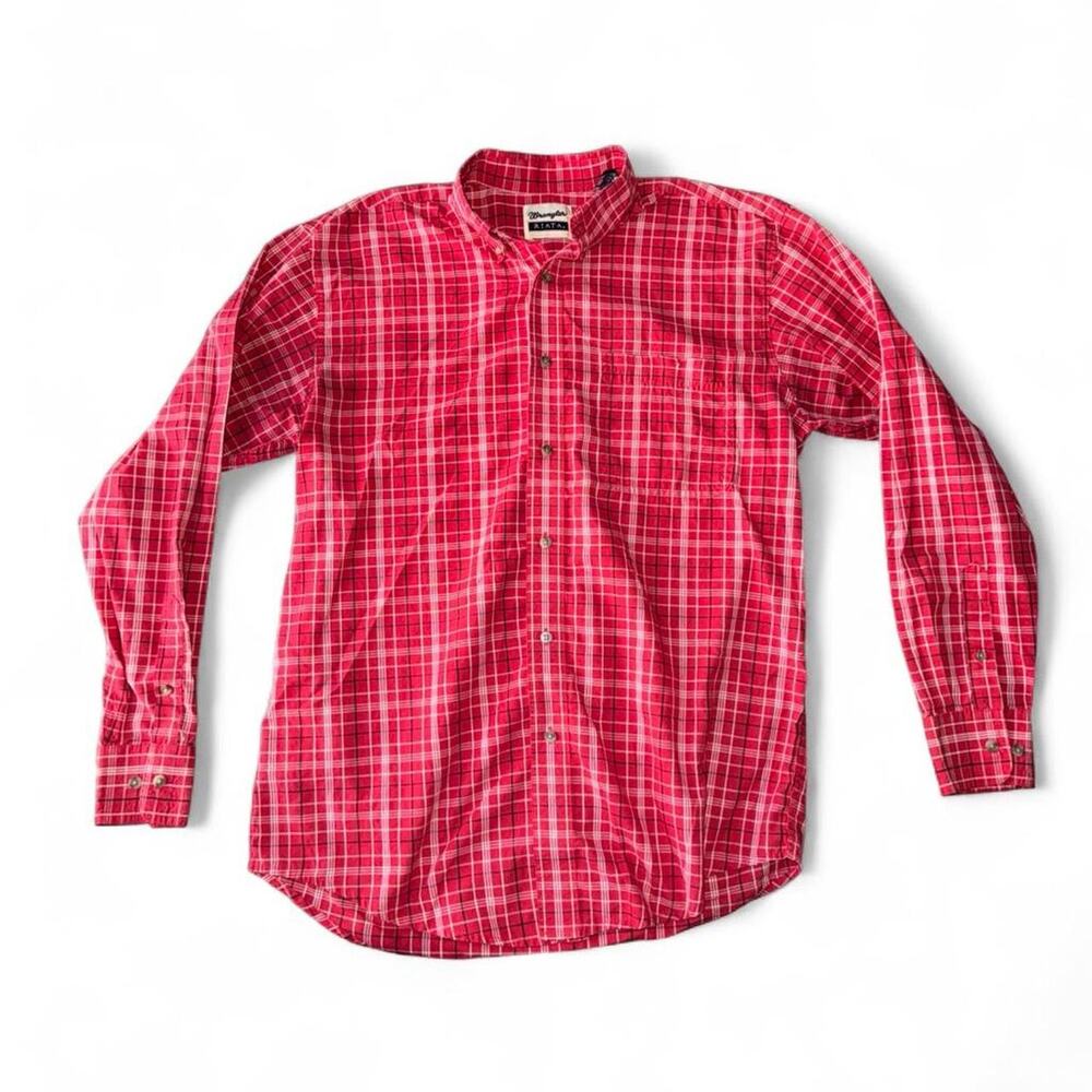 Wrangler red plaid button up
